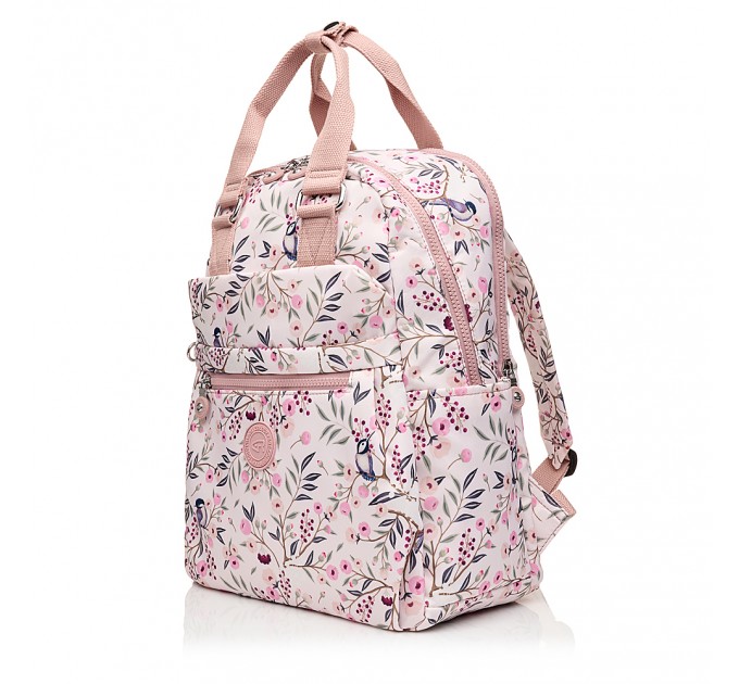 Рюкзак женский из полиэстера розовый принт BAGS4LIFE 91101 с ручками