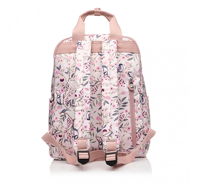 Рюкзак женский из полиэстера розовый принт BAGS4LIFE 91101 с ручками