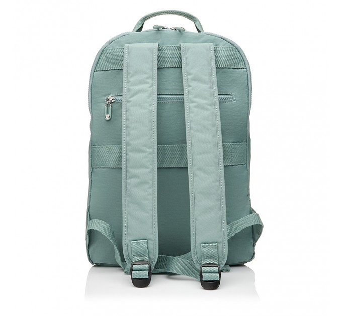 Рюкзак женский из полиэстера зеленый BAGS4LIFE 88001 со стеганным карманом
