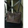 Жіноча сумка з натуральної шкіри та замші коричнева BAGS4LIFE 7018