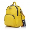Рюкзак жіночий шкіряний жовтий BAGS4LIFE 6-580