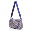 Сумка-мессенджер женская из полиэстера синяя BAGS4LIFE 91506 с узором