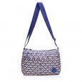 Сумка-мессенджер женская из полиэстера синяя BAGS4LIFE 91506 с узором