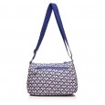 Сумка-мессенджер женская из полиэстера синяя BAGS4LIFE 91506 с узором