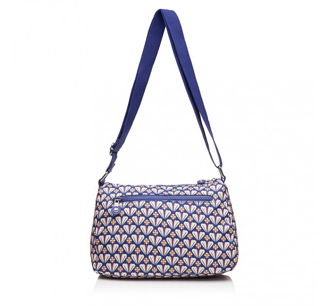 Сумка-мессенджер женская из полиэстера синяя BAGS4LIFE 91506 с узором