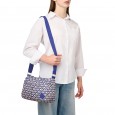Сумка-мессенджер женская из полиэстера синяя BAGS4LIFE 91506 с узором