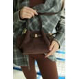 Женская сумка-тоут из натуральной замши и кожи коричневая BAGS4LIFE 905 с ремешком