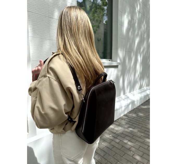 Рюкзак жіночий з натуральної шкіри коричневий Vito Torelli 1012 2115