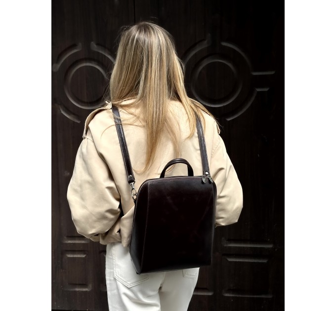 Рюкзак жіночий з натуральної шкіри коричневий Vito Torelli 1012 2115