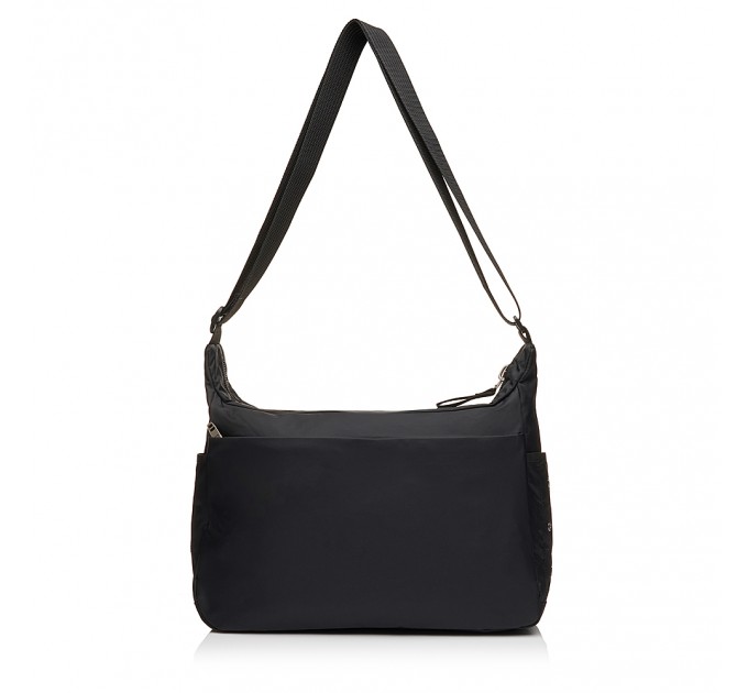 Чоловіча сумка з поліестера чорна VOLUNTEER 1876-06 з кишенею