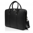 Чоловіча сумка-портфель з натуральної шкіри чорна BAGS4LIFE MAN 6048-3
