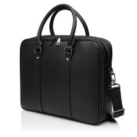Чоловіча сумка-портфель з натуральної шкіри чорна BAGS4LIFE MAN 6048-3