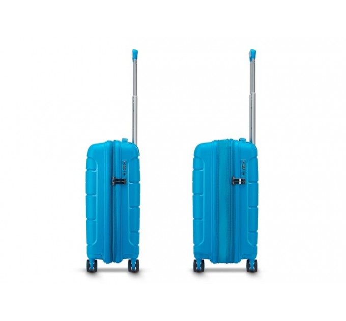 Чемодан маленький пластиковый бирюза Roncato Modo Starlight 423453/68 с расширением