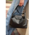 Жіноча сумка-тоут з натуральної шкіри чорна BAGS4LIFE 2203