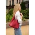 Жіноча сумка-хобо з натуральної шкіри червона BAGS4LIFE 279