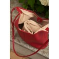 Жіноча сумка-хобо з натуральної шкіри червона BAGS4LIFE 279