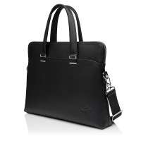 Чоловіча сумка-портфель з натуральної шкіри чорна BAGS4LIFE MAN 9617-3