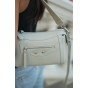 Жіноча сумка з натуральної шкіри біло-сіра BAGS4LIFE 9332