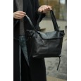 Жіноча сумка-тоут з натуральної шкіри чорна BAGS4LIFE 2036