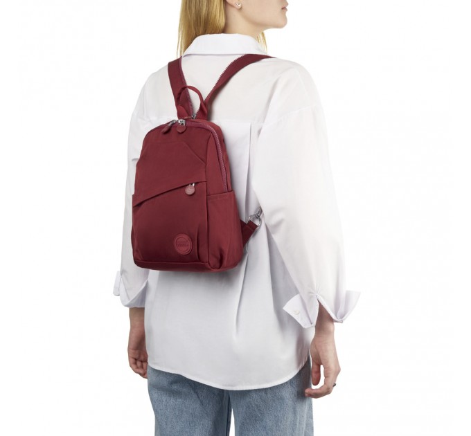 Рюкзак жіночий тканинний бордовий BAGS4LIFE W5503