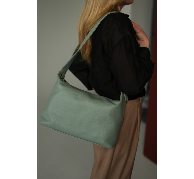 Женская сумка из натуральной кожи мятная Vito Torelli 1105 1097