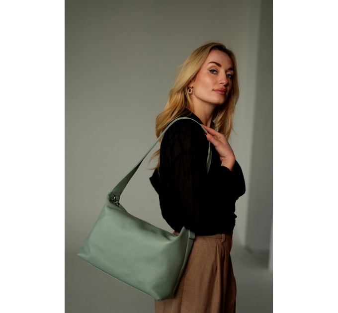 Женская сумка из натуральной кожи мятная Vito Torelli 1105 1097