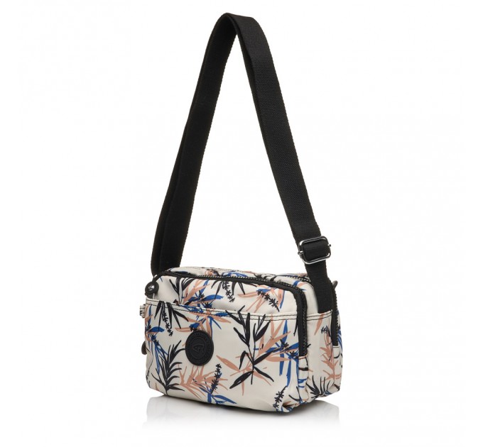 Сумка кросс-боди женская из полиэстера черный принт BAGS4LIFE 91404