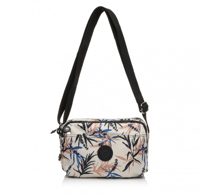 Сумка кросс-боди женская из полиэстера черный принт BAGS4LIFE 91404