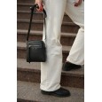 Жіноча сумка крос-боді з натуральної шкіри чорна BAGS4LIFE 6029/ВЕРТ з кишенею