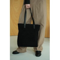 Женская сумка-шопер из натуральной замши и кожи черная Vito Torelli 1076 6036/1000 Женская сумка-шопер из натуральной замши и кожи черная Vito Torelli 1076 6036/1000