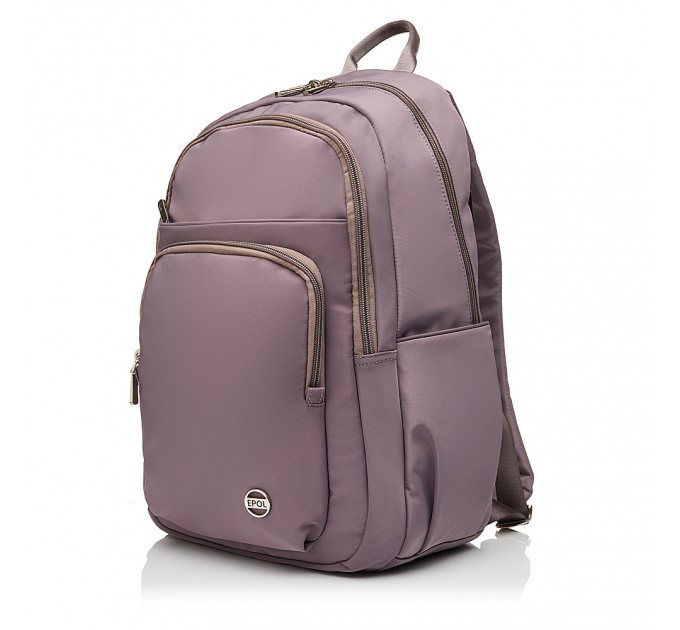 Рюкзак женский из полиэстера лавандовый EPOL 6105-06