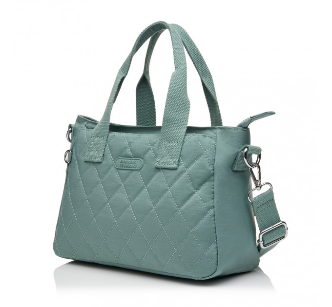 Женская сумка-тоут из полиэстера зеленая BAGS4LIFE 88008 с ручками