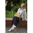 Жіноча сумка крос-боді з натуральної шкіри світло-жовта BAGS4LIFE 2073 з кишенями