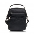 Чоловіча барсетка з натуральної шкіри чорна BAGS4LIFE MAN 6091В з короткою ручкою