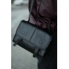 Женская сумка кросс-боди с натуральной кожи черная BAGS4LIFE 9918 с клапаном