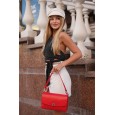 Сумка жіноча з натуральної шкіри червона Vito Torelli 1100 5038 з короткою ручкою