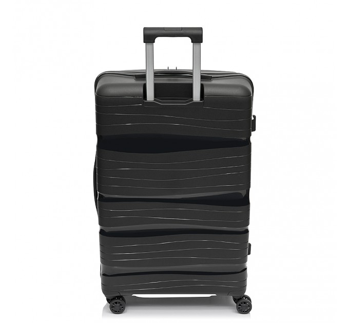 Большой чемодан из полипропилена BAGS4LIFE PP002 черный