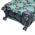 Чехол для большого чемодана тканевый Vito Torelli зеленые розы