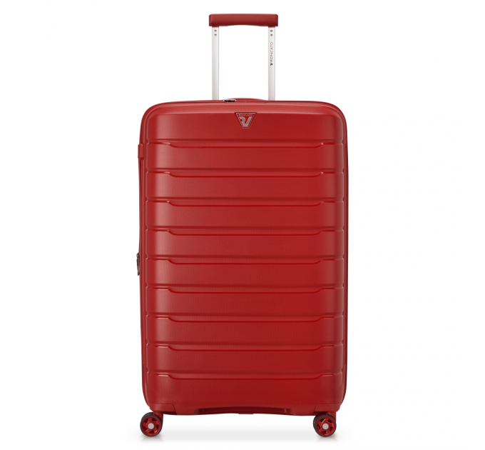 Чемодан большой пластиковый красный Roncato BUTTERFLY 418181/09 с расширением