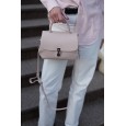 Жіноча сумка крос-боді з натуральної шкіри рожева BAGS4LIFE 6072 з короткою жорсткою ручкою