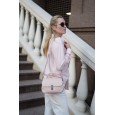 Жіноча сумка крос-боді з натуральної шкіри рожева BAGS4LIFE 6072 з короткою жорсткою ручкою