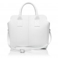 Ділова жіноча сумка з натуральної шкіри біла Vito Torelli 1010 4070/1005 з пітоном