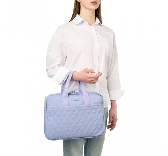 Жіноча ділова сумка-планшет з поліестера бузкова BAGS4LIFE 88004