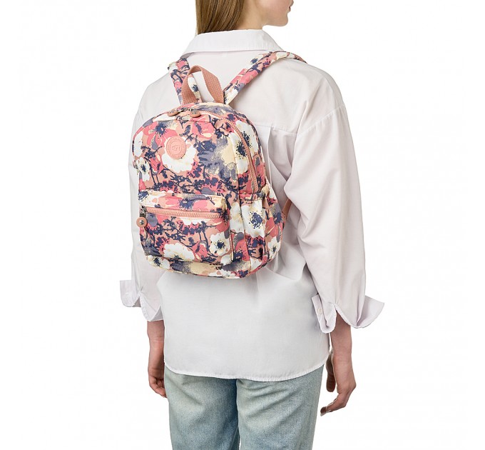 Рюкзак жіночий з поліестера рожевий принт BAGS4LIFE 91402