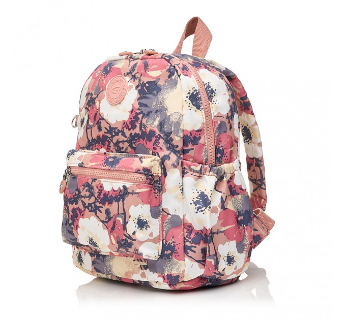 Рюкзак жіночий з поліестера рожевий принт BAGS4LIFE 91402