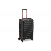 Валіза середня пластикова чорний дим Roncato B-FLYING MOVE 418181/81 з розширенням