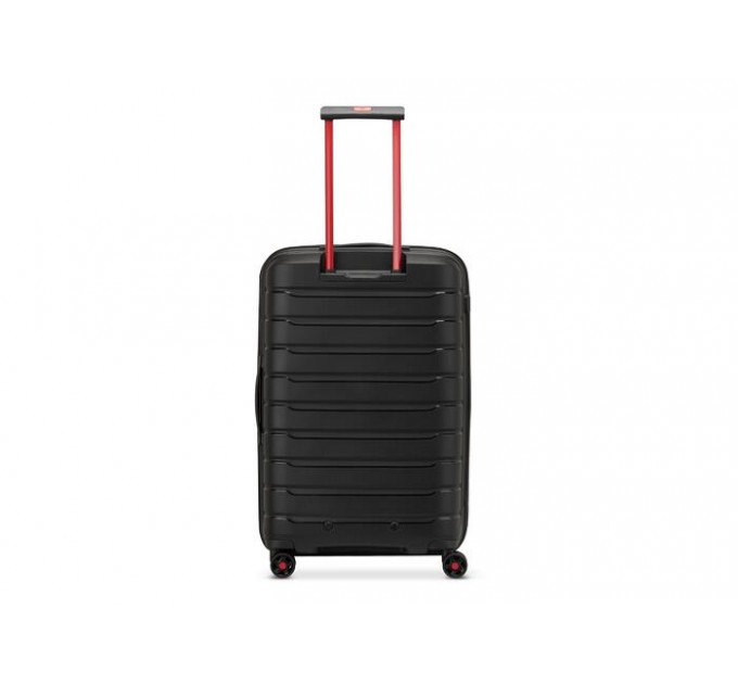 Валіза середня пластикова чорний дим Roncato B-FLYING MOVE 418181/81 з розширенням