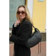 Женская сумка-хобо с натуральной кожи черная BAGS4LIFE 716С