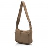 Сумка-месенджер жіноча з поліестера світло-коричнева EPOL 6116-03 з накладними карманами