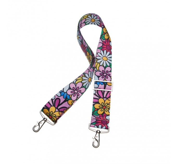 Ремень на сумку текстильный орнамент полевые цветы Vito Torelli 28
